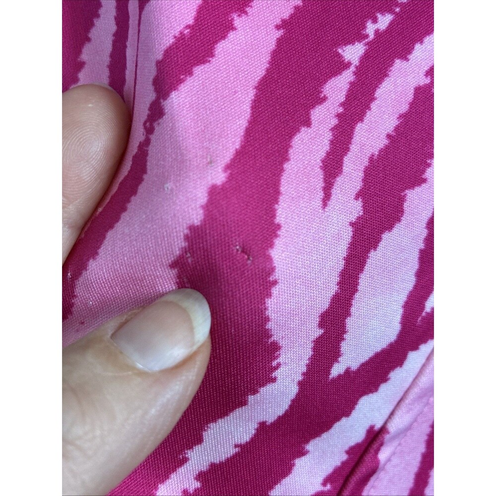 Vivienne Hu Cut Out Bodycon Cocktail Dress Sz 4 Bold Pink Zebra Print Party READ - Picture 9 of 16